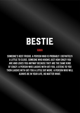 Bestie Definition poster