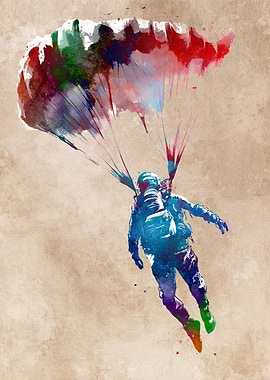 Paratrooper sport art