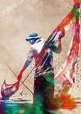 Fishing sport art