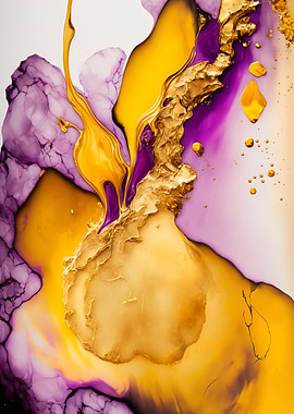 Abstract Golden Splash