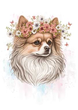 Pomeranian Flower Crown
