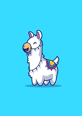 Cute Llama Cartoon