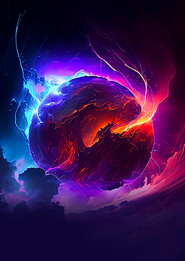 Beautiful colorful planet