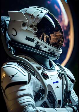 Astronaut Solar Eclipse