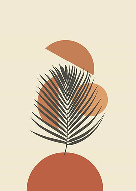 palm leaf and abstract