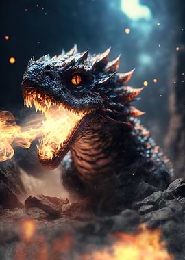 Baby fire dragon