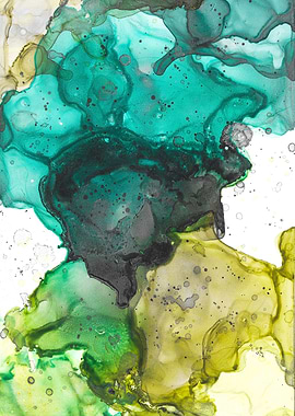 Green and black abstract