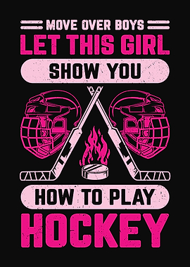 Ice Hockey Girl Design