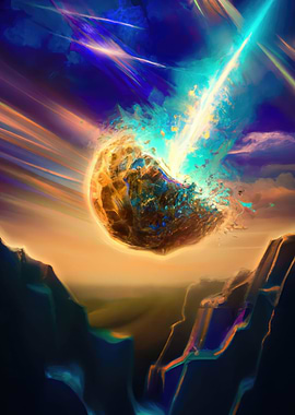 Meteor Shower on Saturn