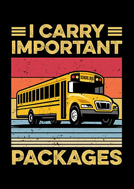 Vintage School Bus Driver