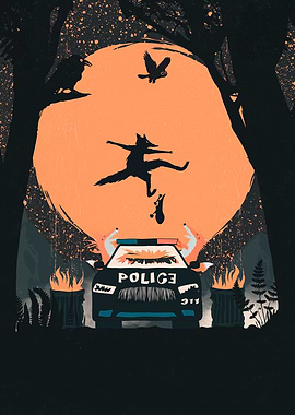 Orange Moon and Skater Fox