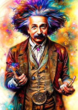Colorful Albert Einstein