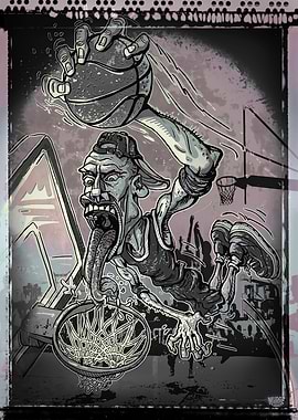 Funky Streetballer Dunking