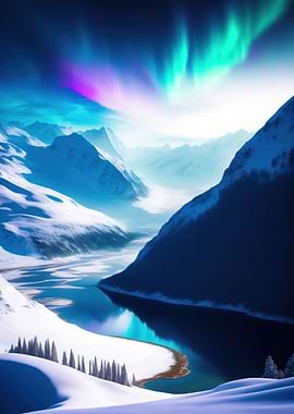 aurora mountains