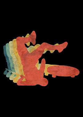 Skateboard Crash Retro