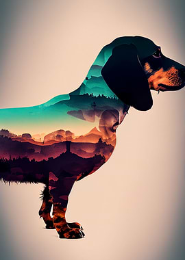 Dachshund Retro