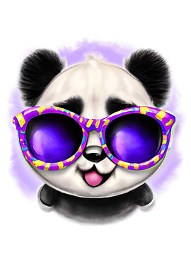 Funny Panda in glasses