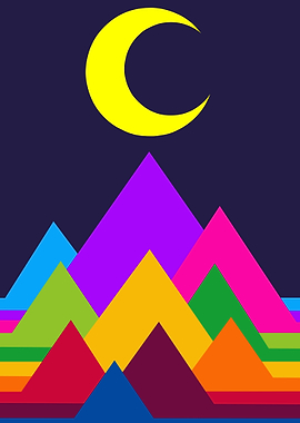 abstract mountain popart