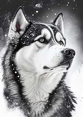 Husky Snow Animal