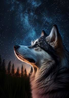 Husky Dog Galaxy