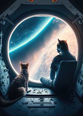 Cats on a spaceship
