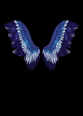 Angel Wings Bird Blue