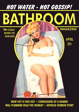 BATHROOM MAGAZINE GIRL