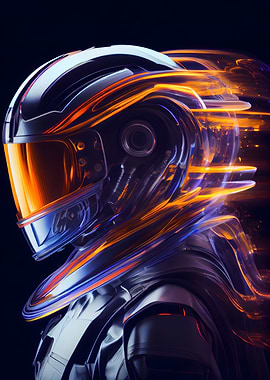 Futuristic space helmet