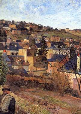 blue roofs of rouen 1884