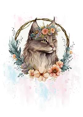 American Bobtail Cat Art