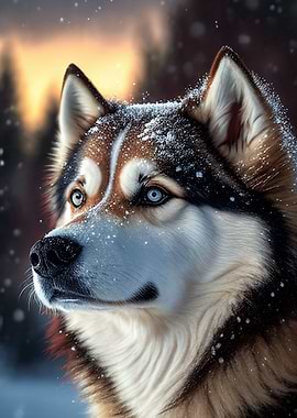 Husky Dog Snow
