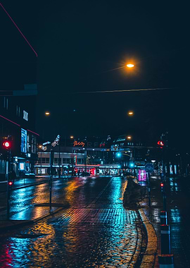 Neon street in Helsinki