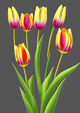 Flowers Vintage Tulip
