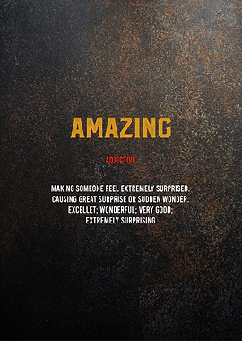amazing definition text
