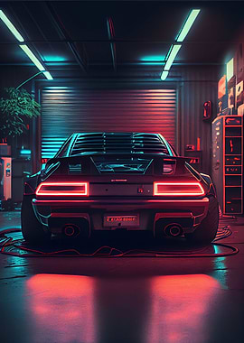 Synthwave Car 32