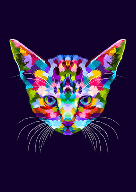 Colorful kitten