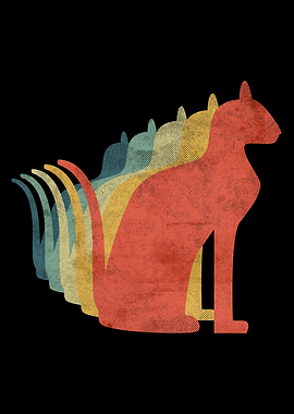 Sphinx Cat Retro Vintage