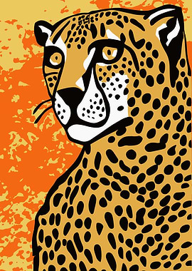 Golden Panther Portrait