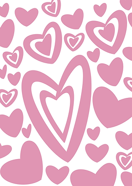 Pink Hearts Pattern 1