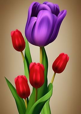 Flowers Vintage Tulip