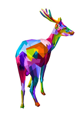 Colorful deer