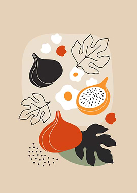 Abstract Fruit Art Decor