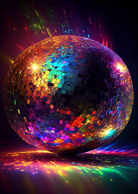 Disco ball in a nightclub