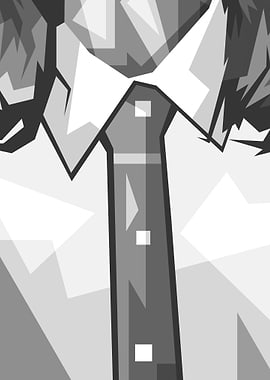 Tie Grayscale Art