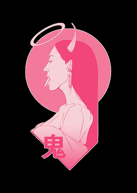 Japanese Oni Demon Girl