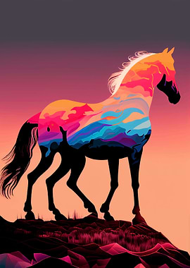 Sunset Horse