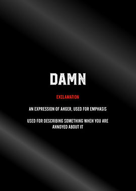 damn motivational text art