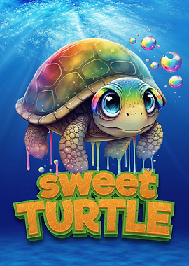 Sweet rainbow turtle