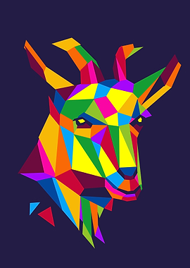 goat popart realistic