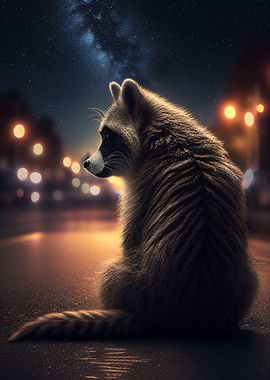 Raccoon Galaxy Animal